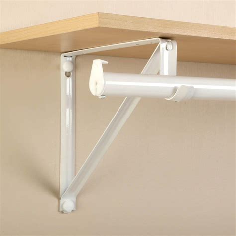 shelving brackets with rod holder